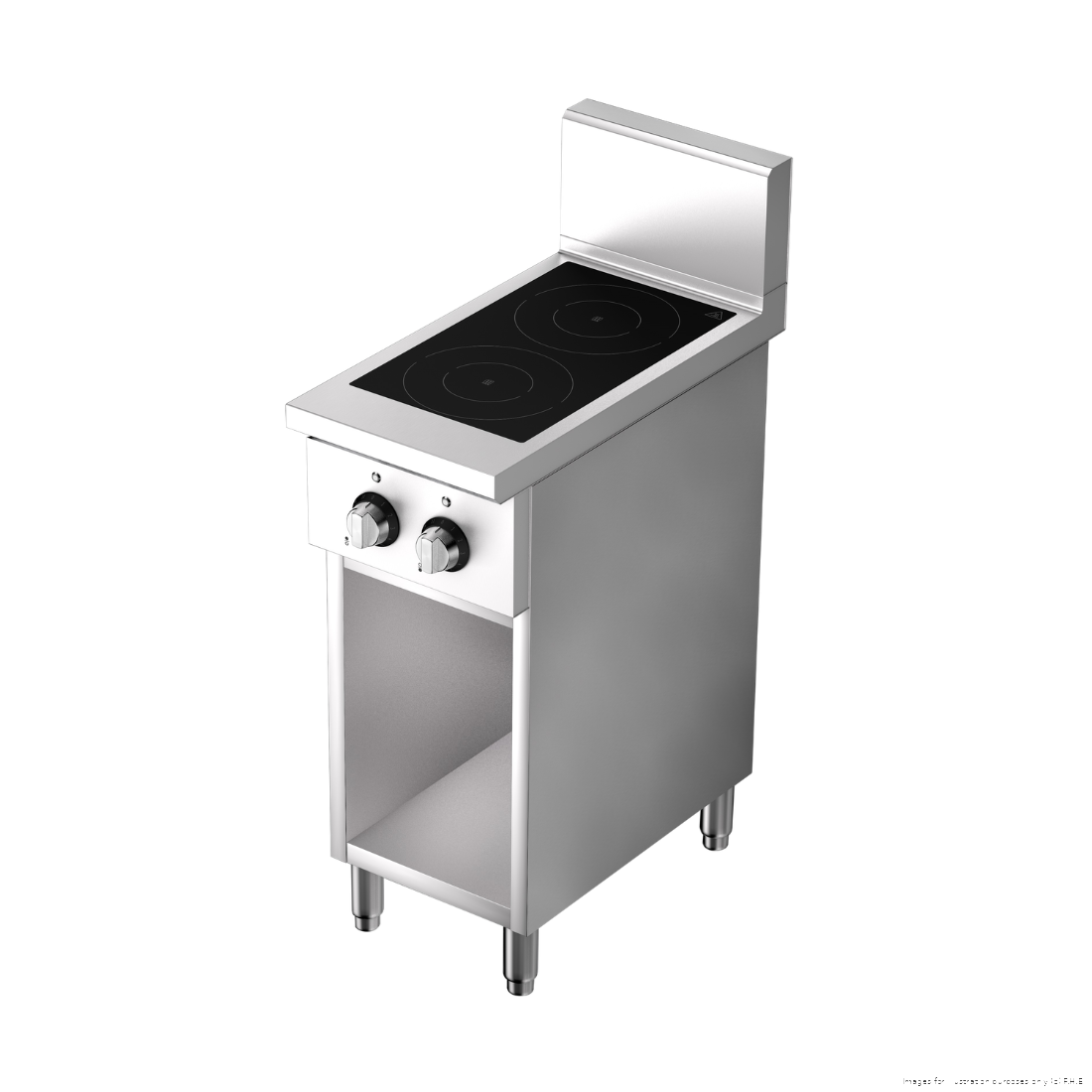Brenner Volt 800 Series 2 zones Freestanding Induction Cooktop with Open Undershelf - BREE8-400IC