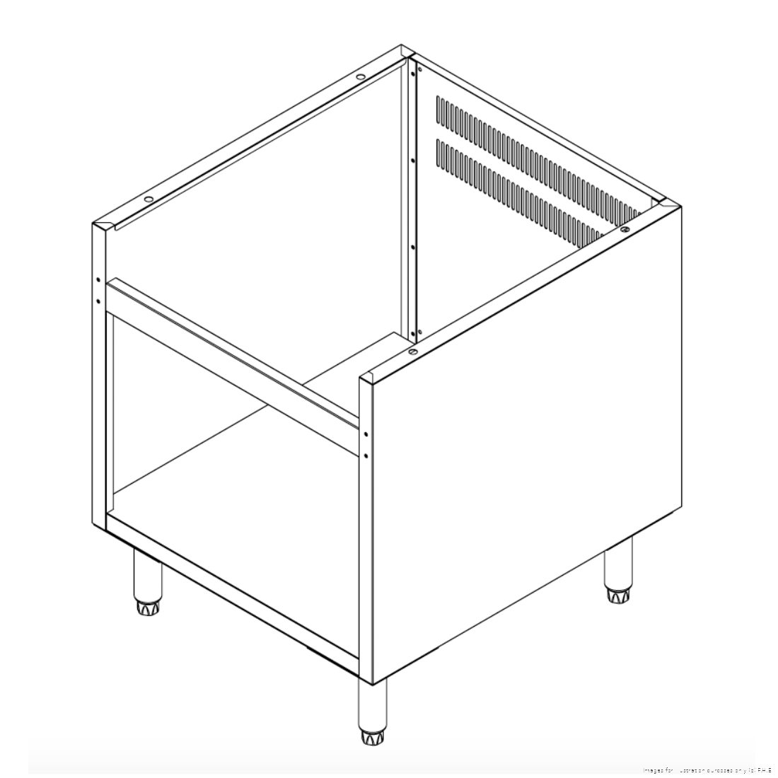 Brenner Forge 800 Series 600mm width Stainless Steel Cabinet Stand - BREG8-600E
