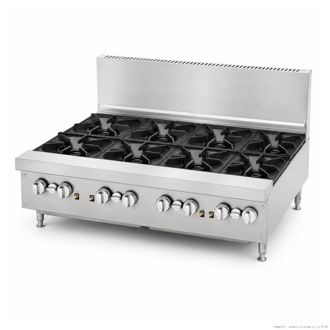 BRENNER Forge 800 Series Gas Bench Top Cooking Range NG with 8 burners - BREG8R-1200L