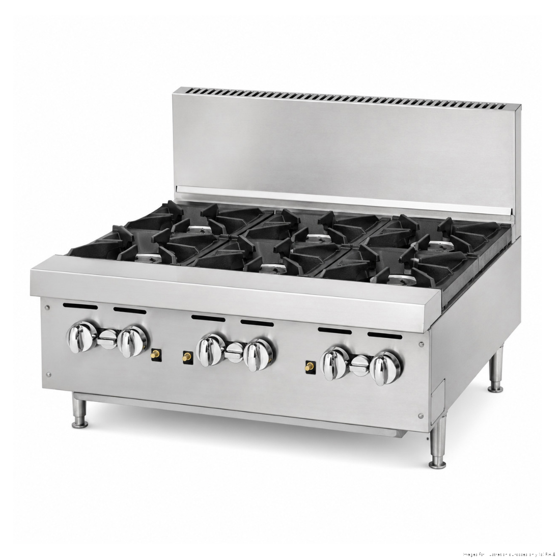 BRENNER Forge 800 Series Gas Bench Top Cooking Range NG with 6 burners - BREG8R-900N
