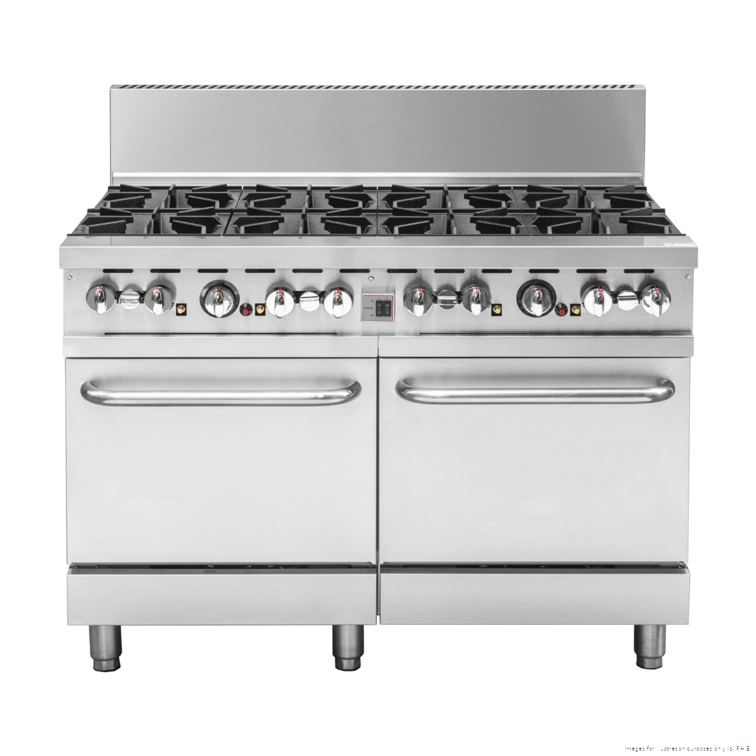 Brenner Forge 800 Series 8 Burner Gas Range with double Fan Forced Oven LPG - BREG8RO-1200L