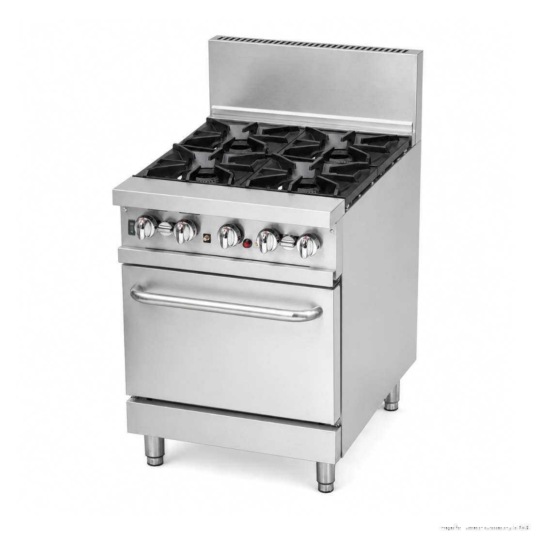 Brenner Forge 800 Series 4 Burner Gas Range with one Fan Forced Oven NG - BREG8RO-600N
