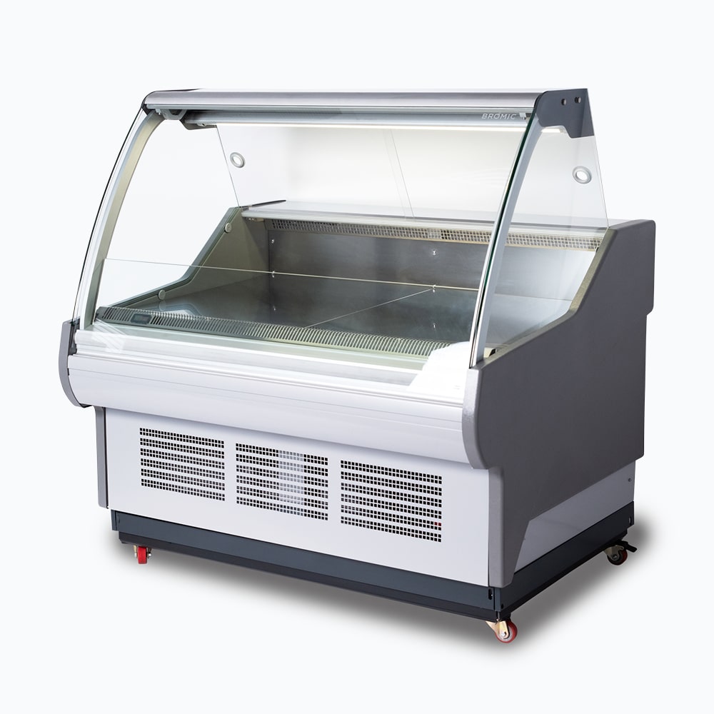 Bromic Curved Glass Deli Display - 1330mm DD1250CG-NR