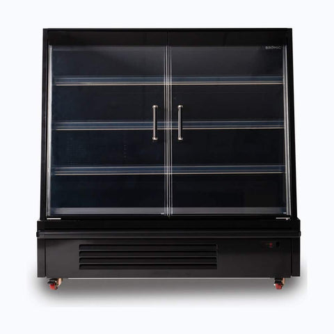 Bromic Semi Vertical Display Fridge - Gondola - 1580mm - 2 Doors - Hinged SVM1580HD-NR