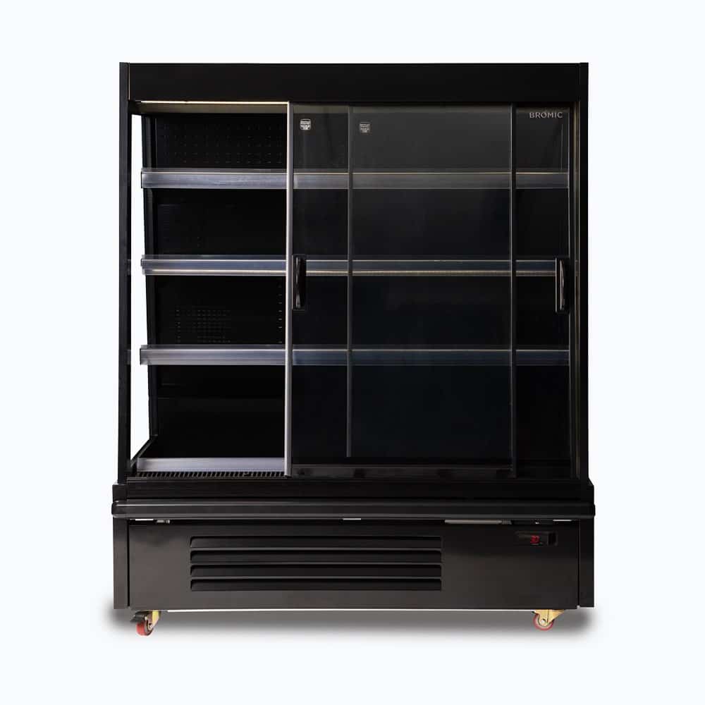 Bromic Semi Vertical Display Fridge - 1250mm - 2 Doors - Sliding SVM1250SD-NR