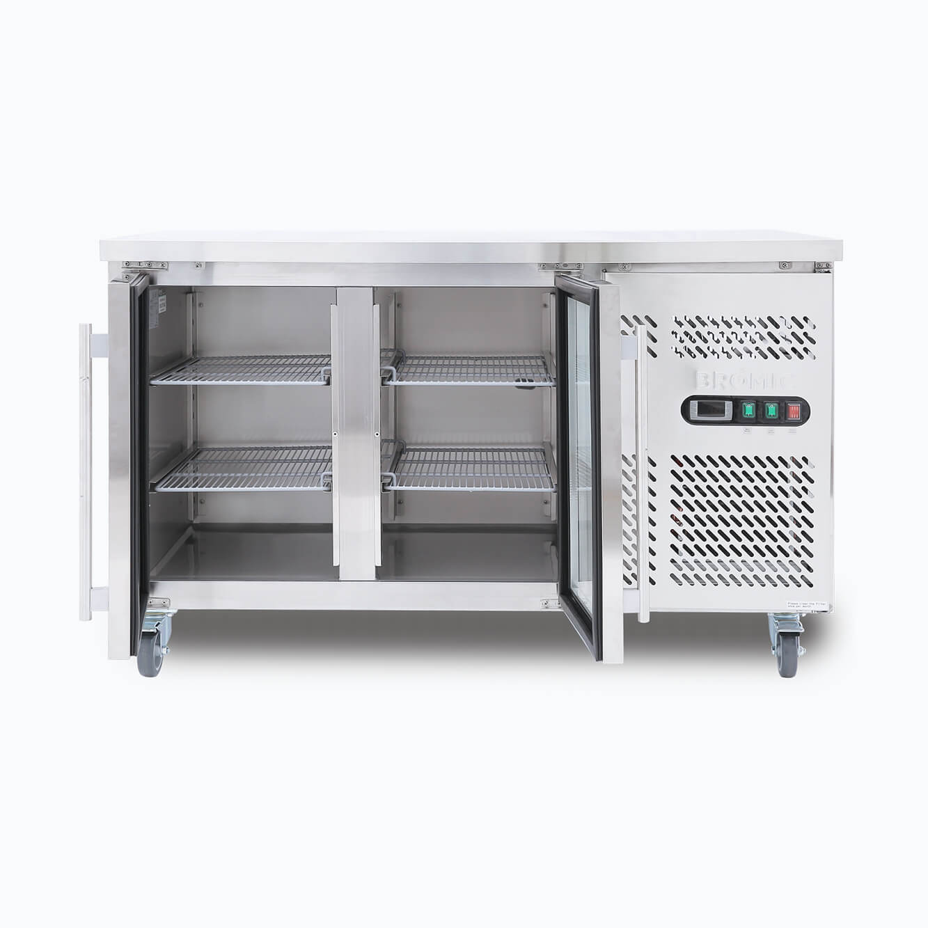 Bromic Under Bench Display Fridge - 282L - 2 Doors - Glass UBC1360GD-NR