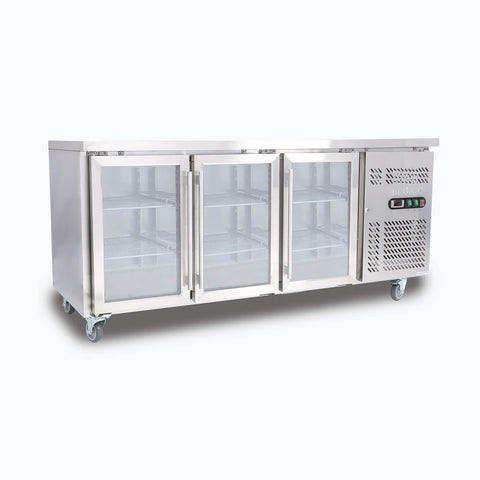 Bromic Under Bench Display Fridge - 417L - 3 Doors - Glass UBC1795GD-NR