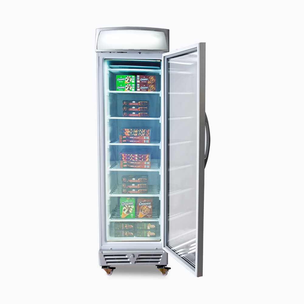 Bromic Upright Display Freezer - 300L - 1 Door - Flat Glass - Lightbox UF0374LS-NR