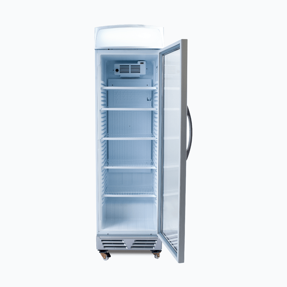 Bromic Upright Display Fridge - 372L - 1 Door - Flat Glass - Lightbox GM0374L-NR
