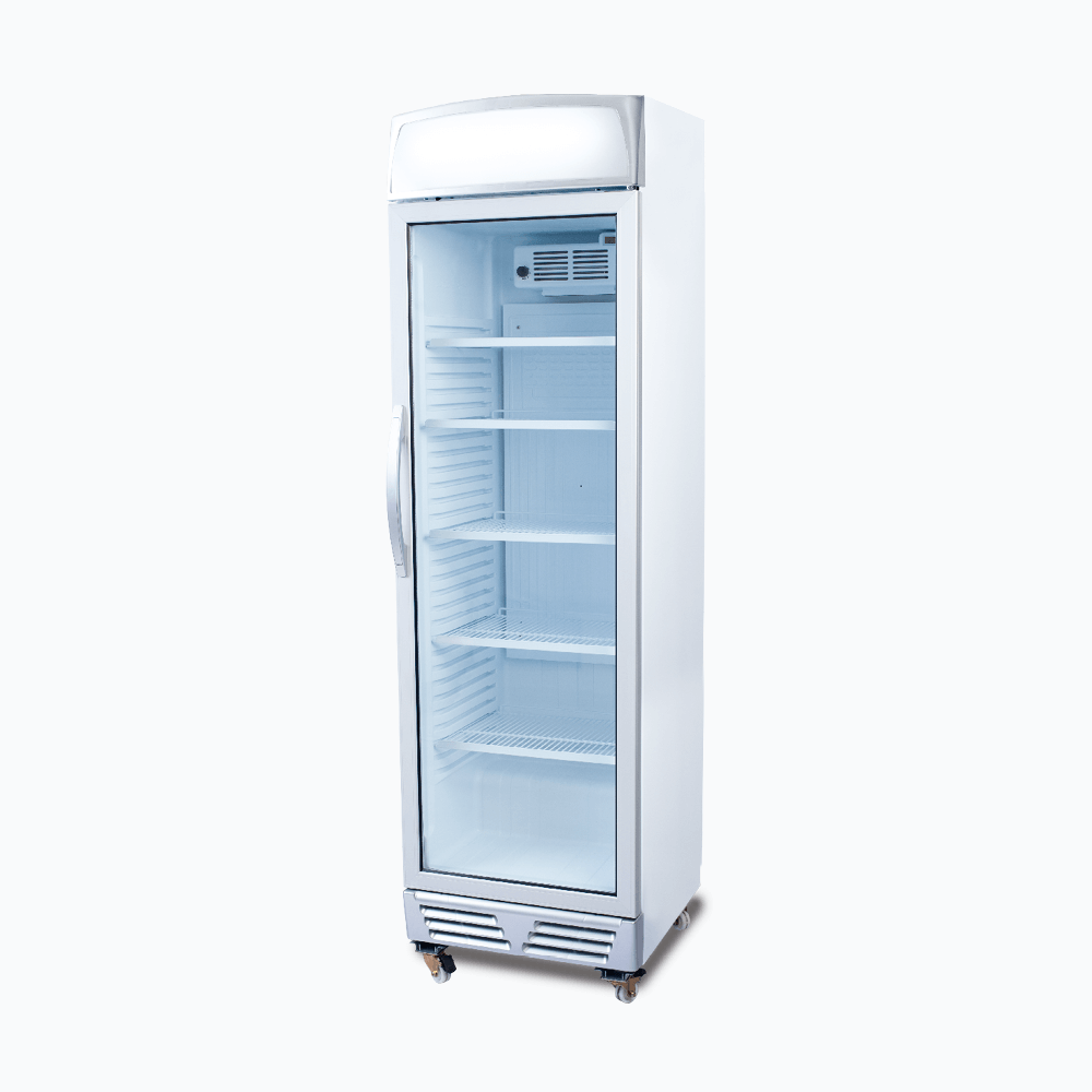 Bromic Upright Display Fridge - 372L - 1 Door - Flat Glass - Lightbox GM0374L-NR
