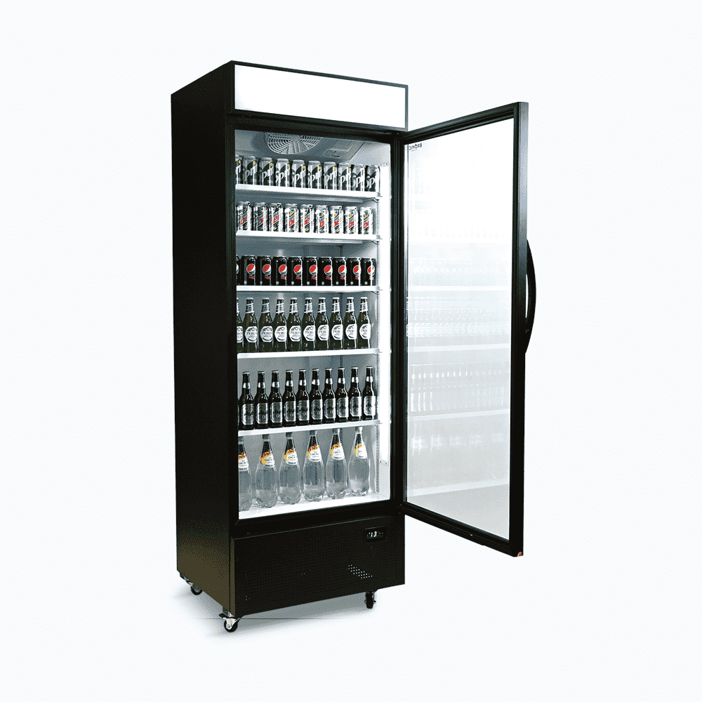 Bromic Upright Display Fridge - 659L - 1 Door - Flat Glass - Lightbox GM0690LB