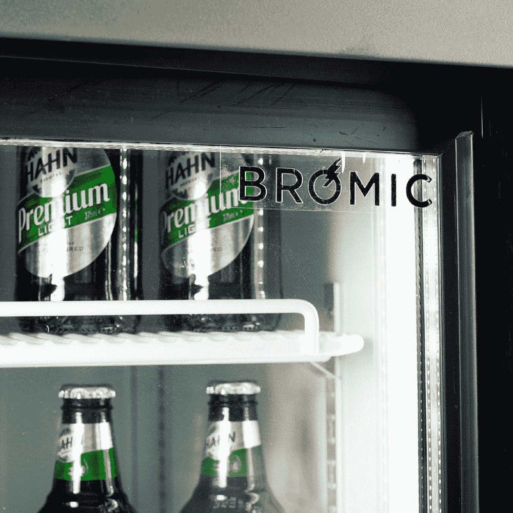 Bromic Upright Display Fridge - 945L - 2 Doors - Sliding - Flat Glass - Lightbox GM0980LS-NR