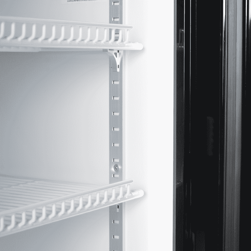 Bromic Upright Display Fridge - 960L - 2 Doors - Flat Glass - Cassette - Black GM1000LBCAS