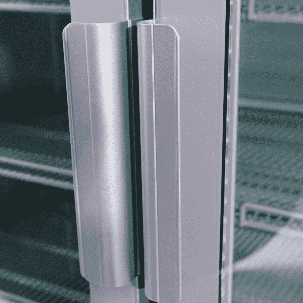 Bromic Upright Display Fridge - 1126L - 2 Door - Flat Glass - Silver GM1100S-NR