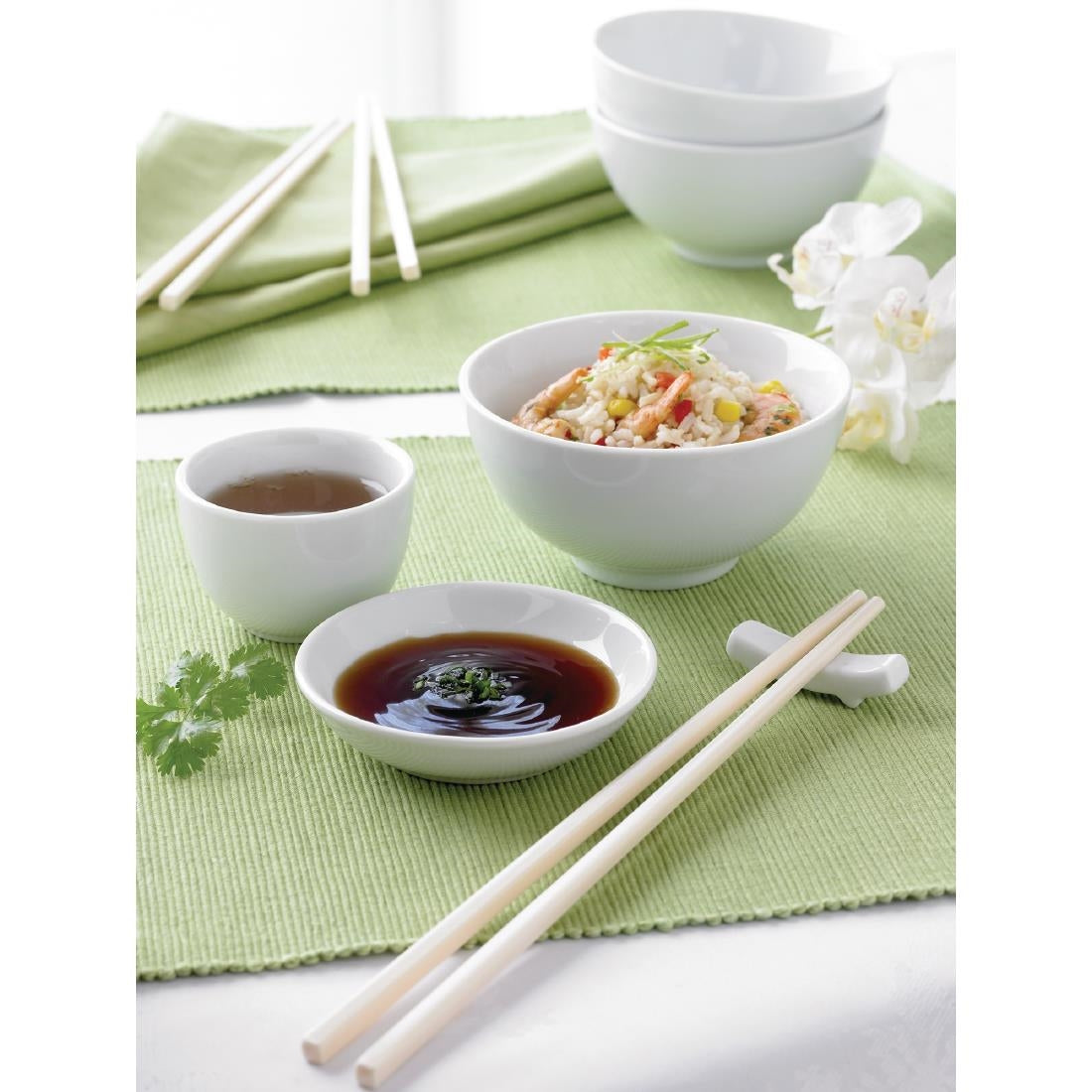 Olympia Whiteware Rice Bowls 130mm 390ml (12 Pack) - C253