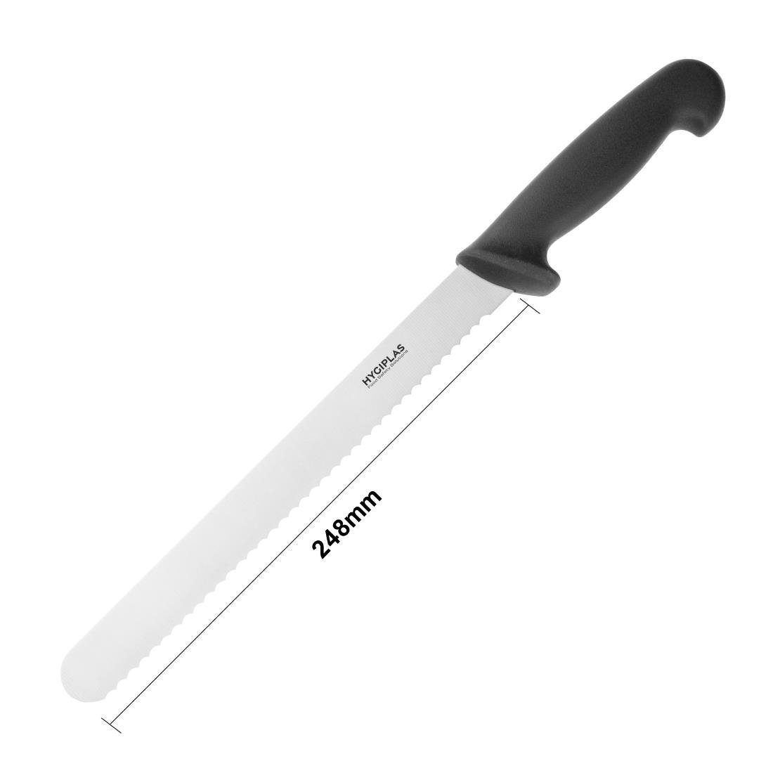 Hygiplas Serrated Slicer Black 255mm - C579