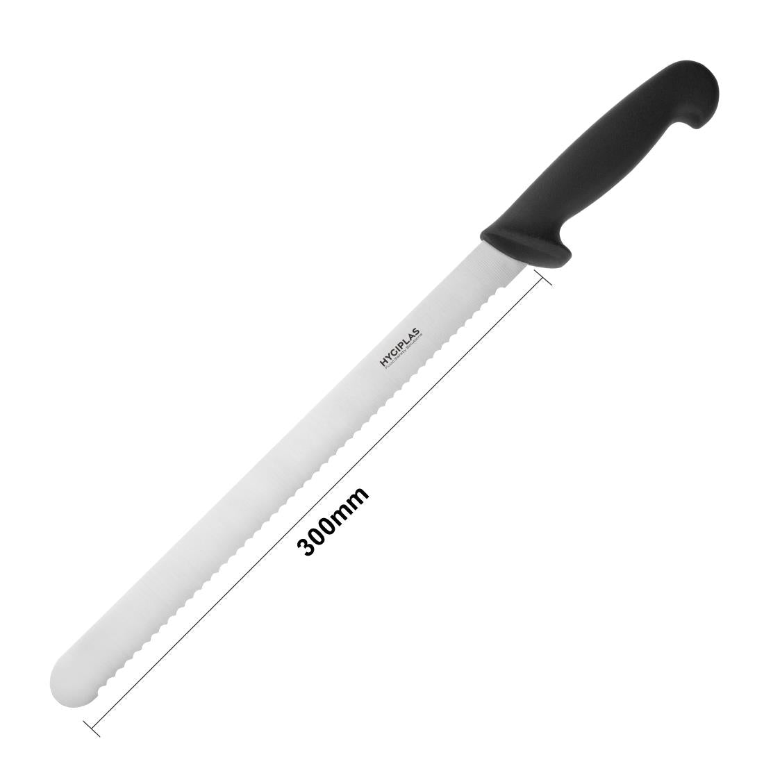 Hygiplas Serrated Slicer Black 305mm - C580