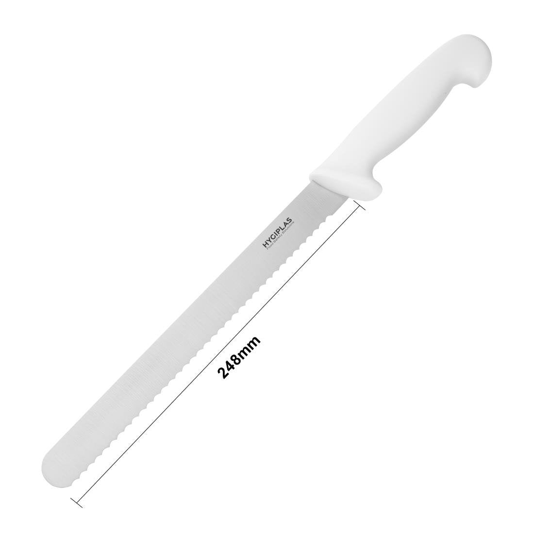 Hygiplas Serrated Slicer White 255mm - C883