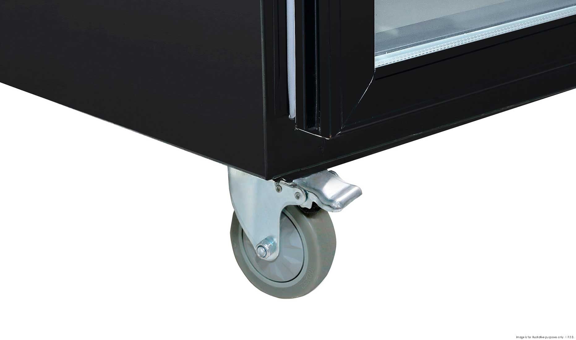 Thermaster Double Door Upright Display Fridge (black) SUCG1000B
