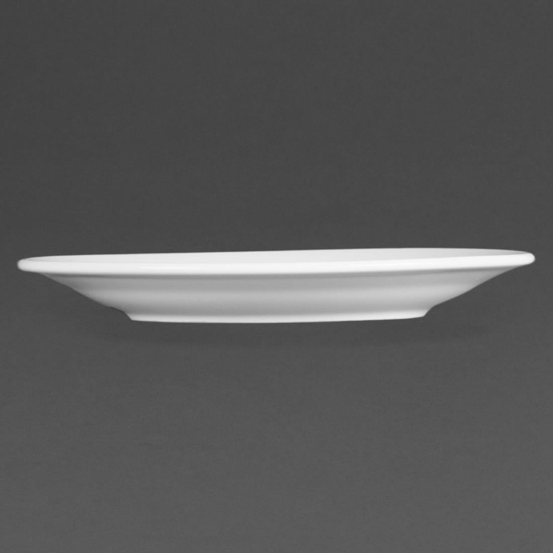 Olympia Whiteware Wide Rimmed Plates 165mm (12 Pack) - CB478