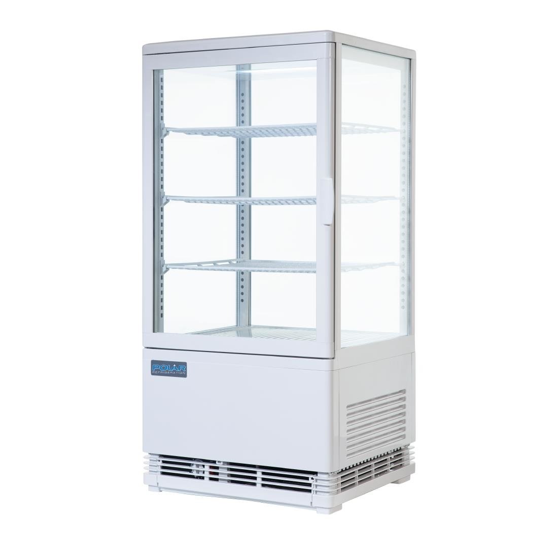 Polar C-Series Energy Efficient Curved Door Display Fridge White - 86Ltr - CX576-A
