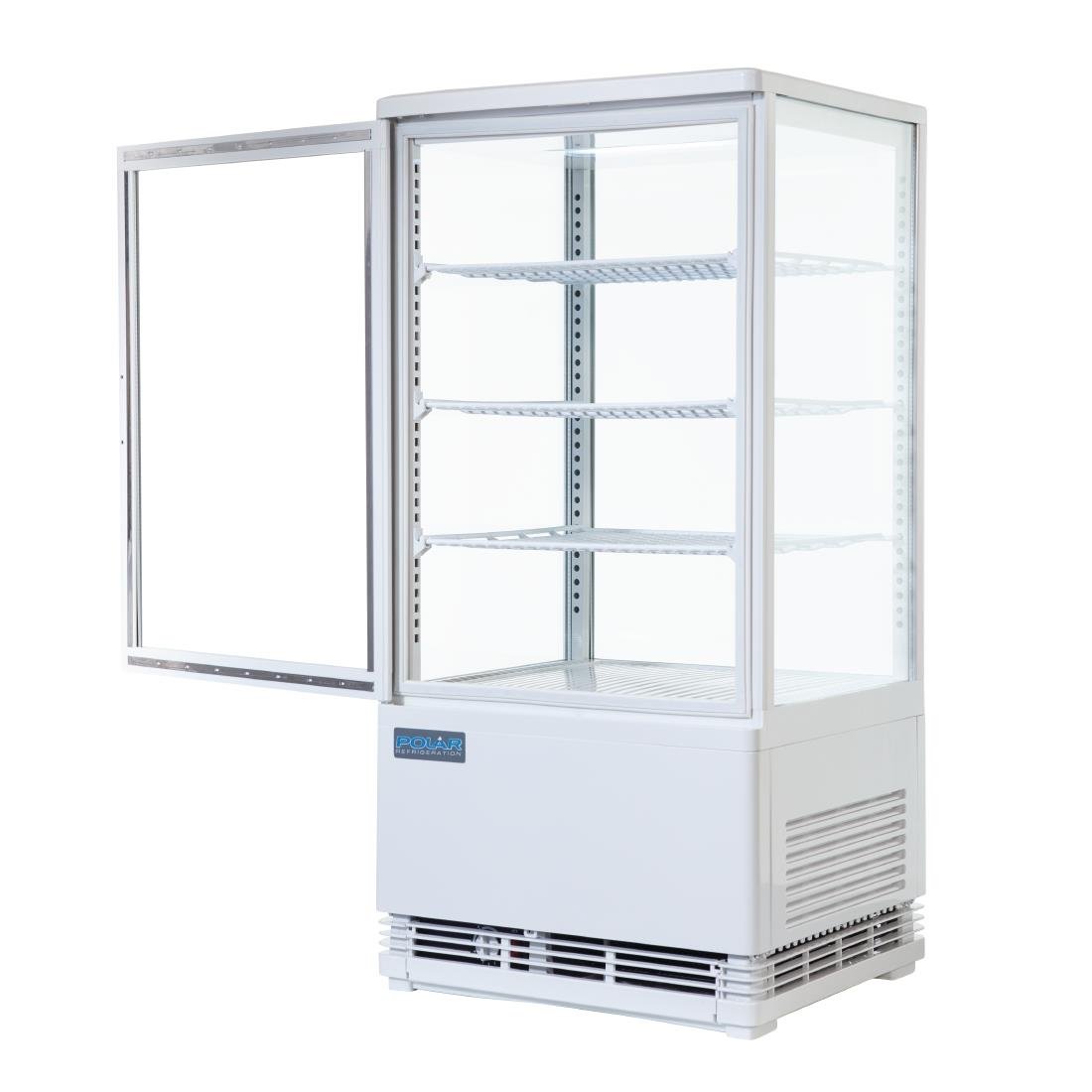 Polar C-Series Energy Efficient Curved Door Display Fridge White - 86Ltr - CX576-A