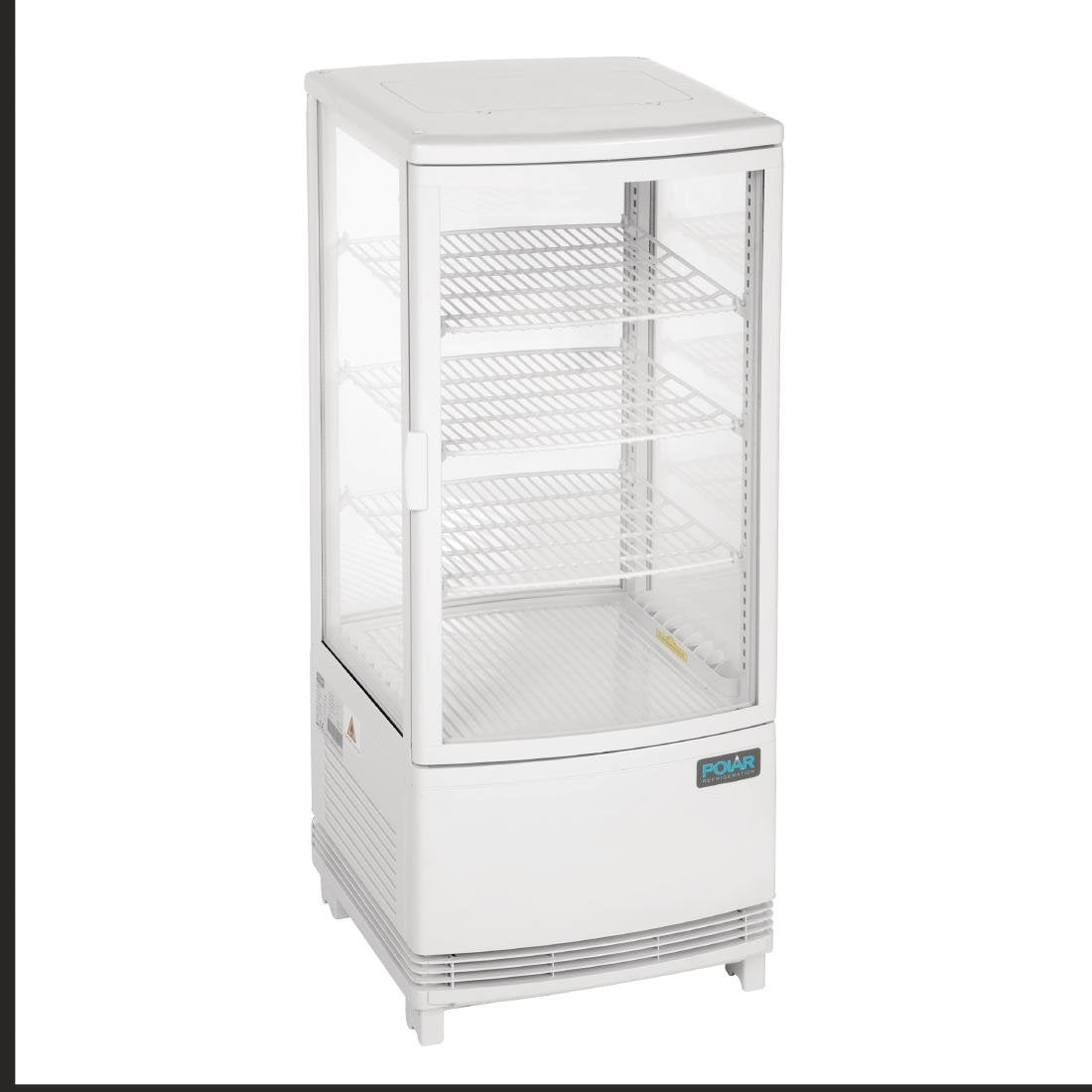 Polar C-Series Energy Efficient Curved Door Display Fridge White - 86Ltr - CX576-A