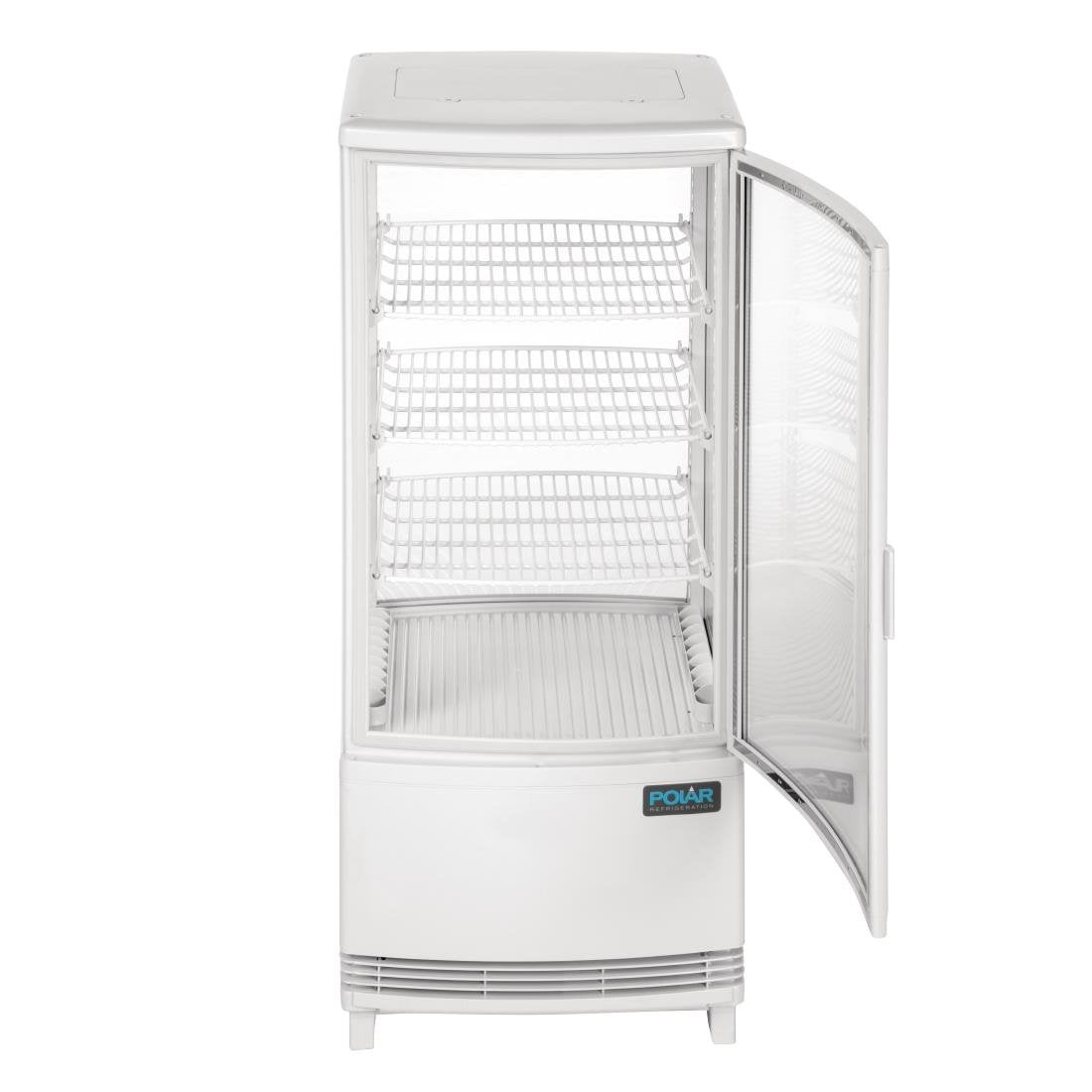 Polar C-Series Energy Efficient Curved Door Display Fridge White - 86Ltr - CX576-A
