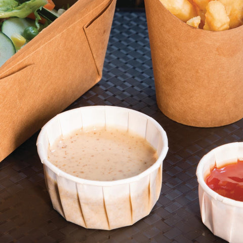 Fiesta Recyclable Paper Sauce Pots Large 112ml (Pack of 250) - CX082