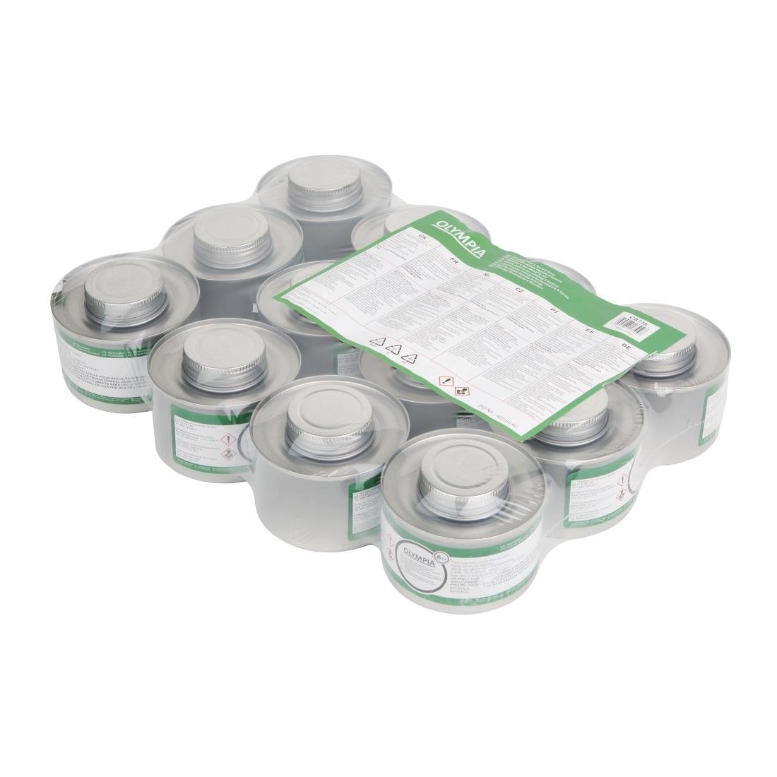 Olympia Chafers With 72 x Easy Heater 6 Hour Liquid Fuel - Pack of 2 - S631