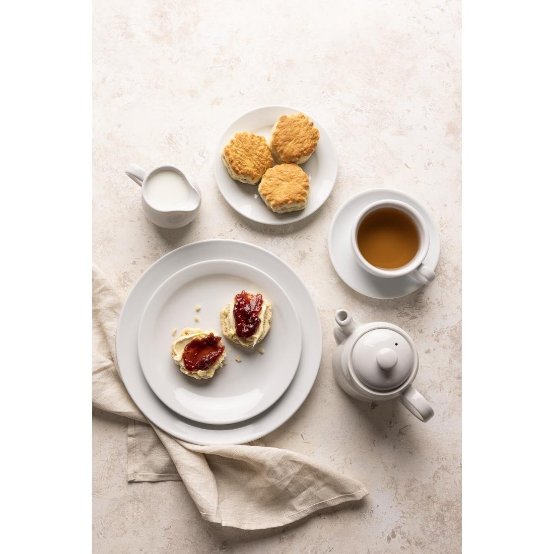 Olympia Athena Wide Rimmed Plates 228mm (Box 12) - CC208