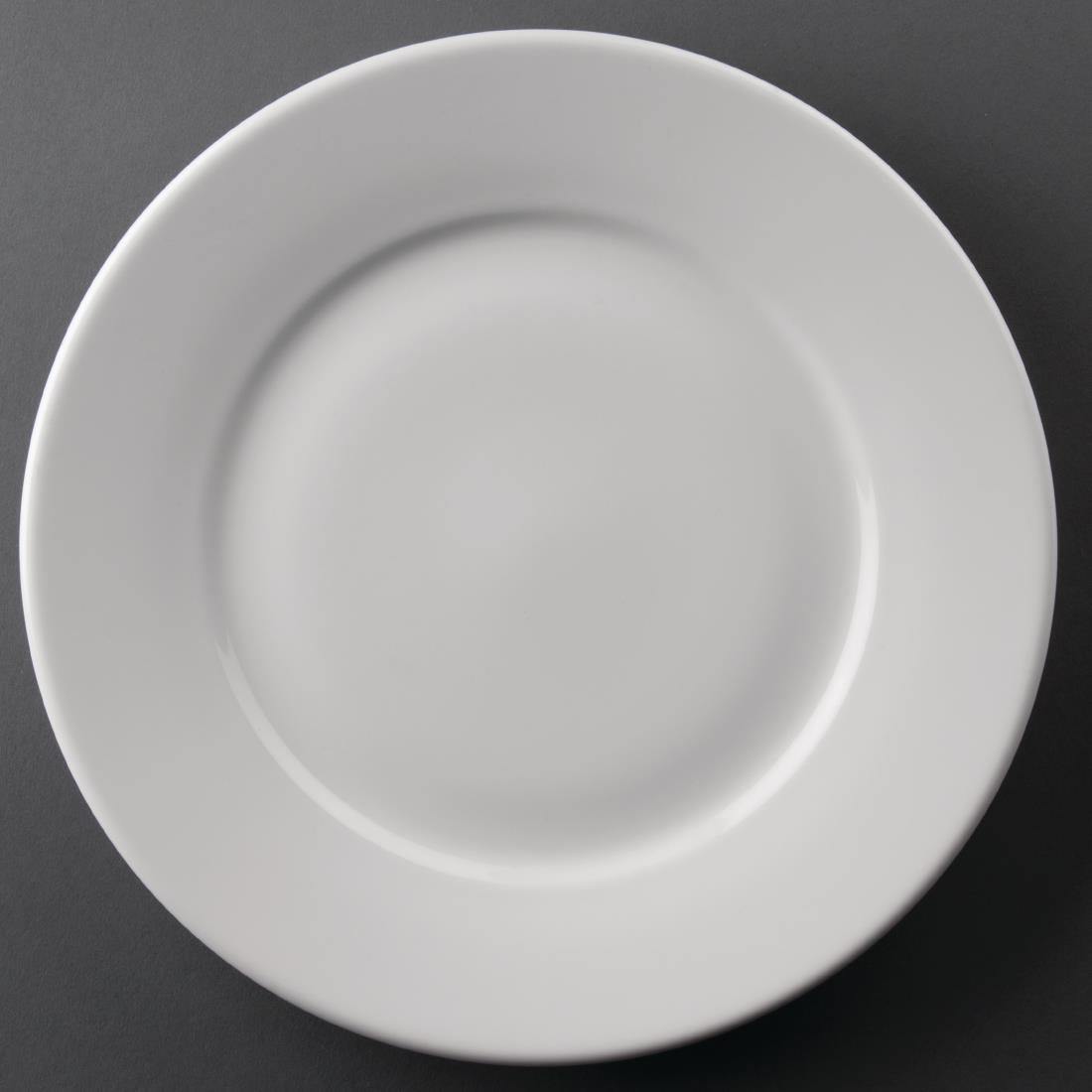 Olympia Athena Wide Rimmed Plates 254mm (Box 12) - CC209