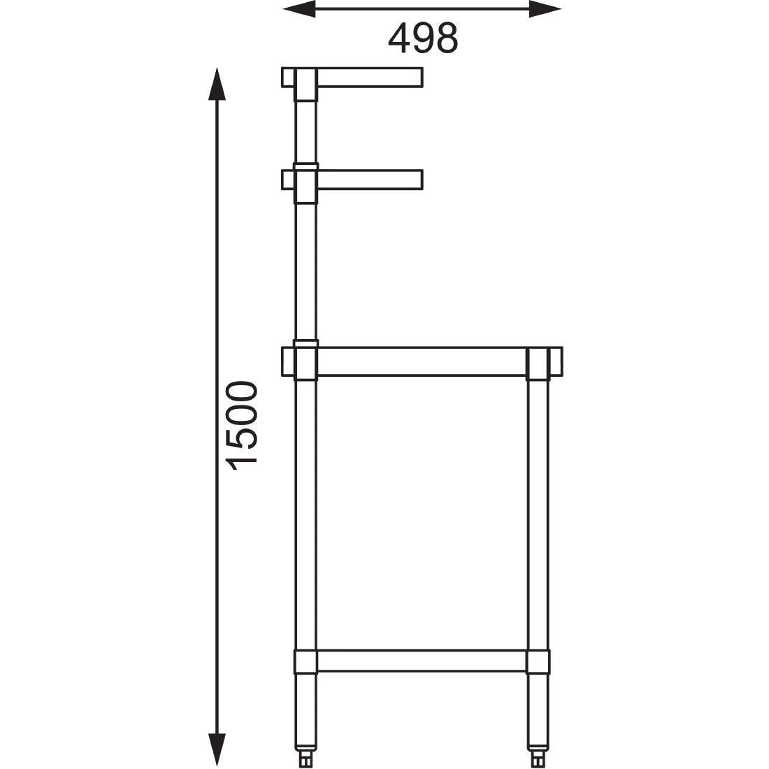 Vogue Stainless Steel Prep Station 1200x600mm - CC359