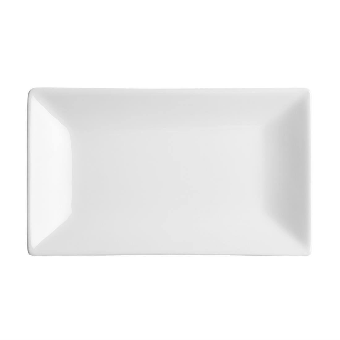 Olympia Whiteware Serving Rectangular Platters 250x 150mm (4 Pack) - CC894