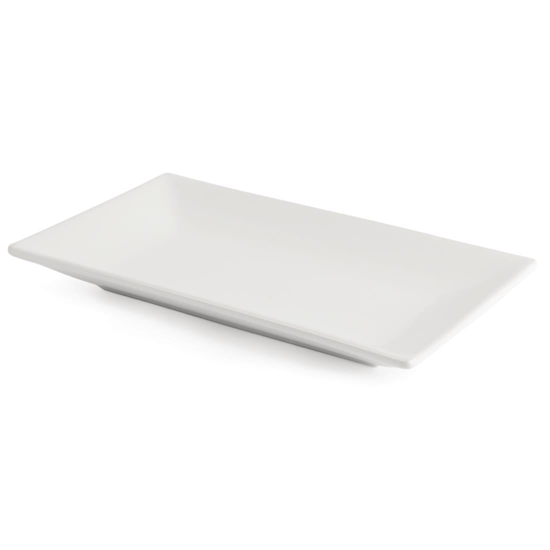 Olympia Whiteware Serving Rectangular Platters 250x 150mm (4 Pack) - CC894