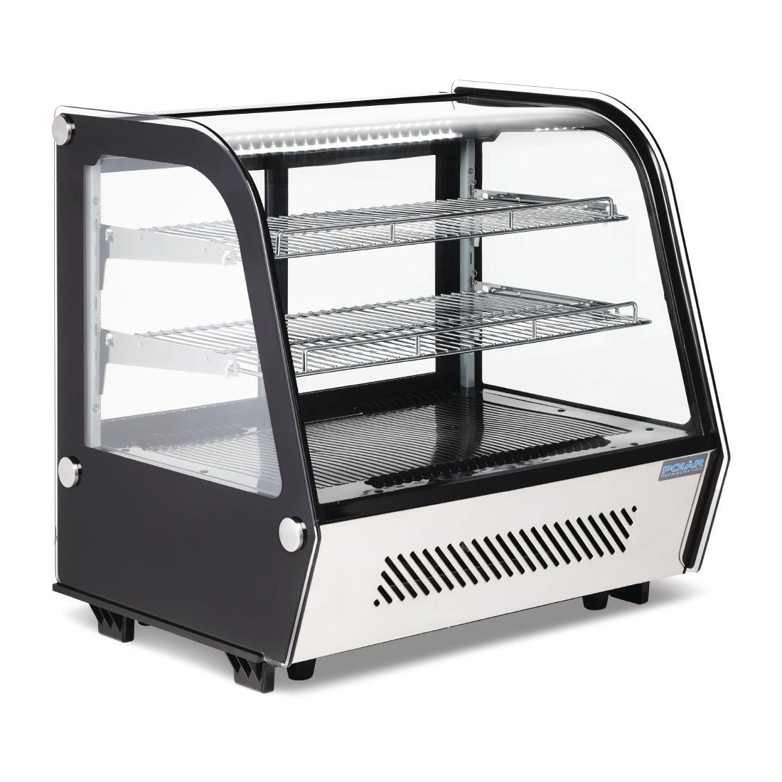 Polar G-Series Energy Efficient Countertop Food Display Fridge Black 120Ltr - GP292-A