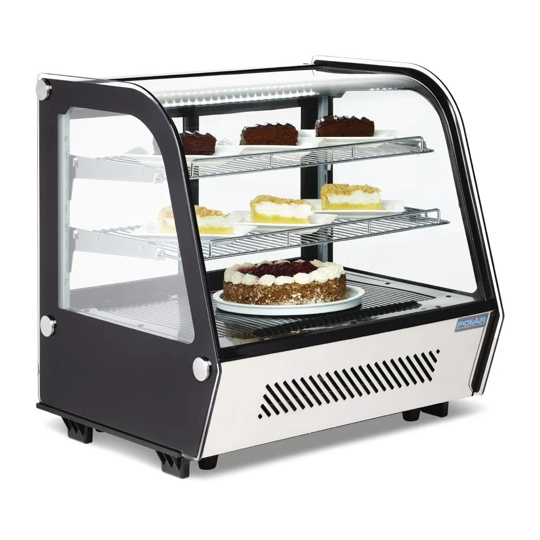 Polar G-Series Energy Efficient Countertop Food Display Fridge Black 120Ltr - GP292-A