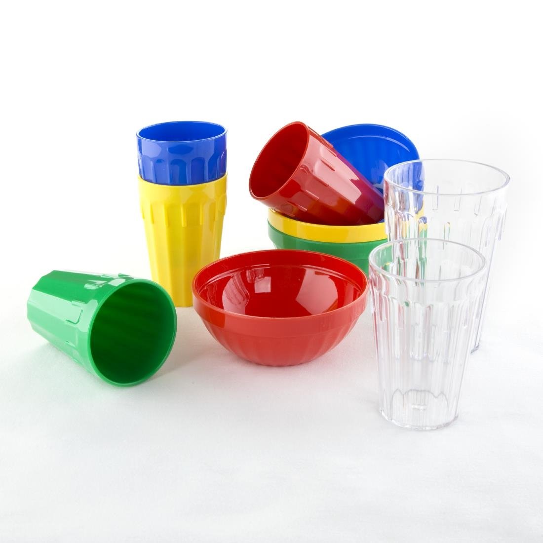 Olympia Kristallon Polycarbonate Bowls Green 102mm (12 Pack) - CE275
