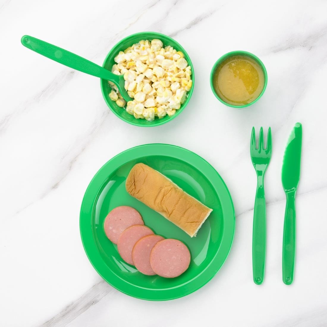 Olympia Kristallon Polycarbonate Bowls Green 102mm (12 Pack) - CE275