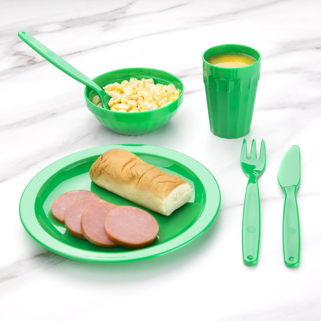 Olympia Kristallon Polycarbonate Bowls Green 102mm (12 Pack) - CE275
