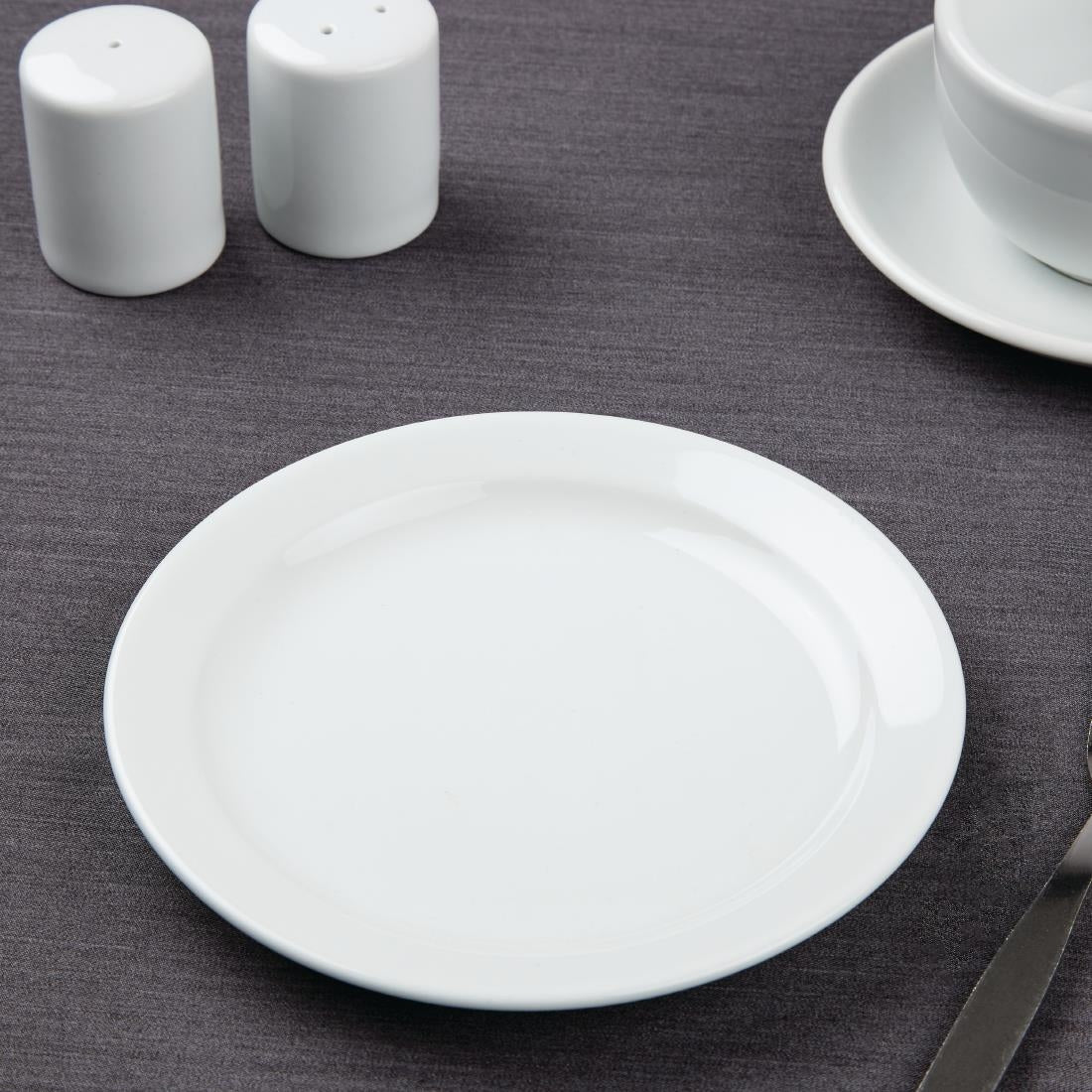 Bulk Buy Olympia Athena Narrow Rimmed Plates 165mm (36 Pack) - S751