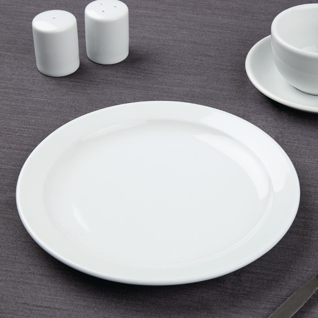 Bulk Buy Olympia Athena Narrow Rimmed Plates 205mm (36 Pack) - S752