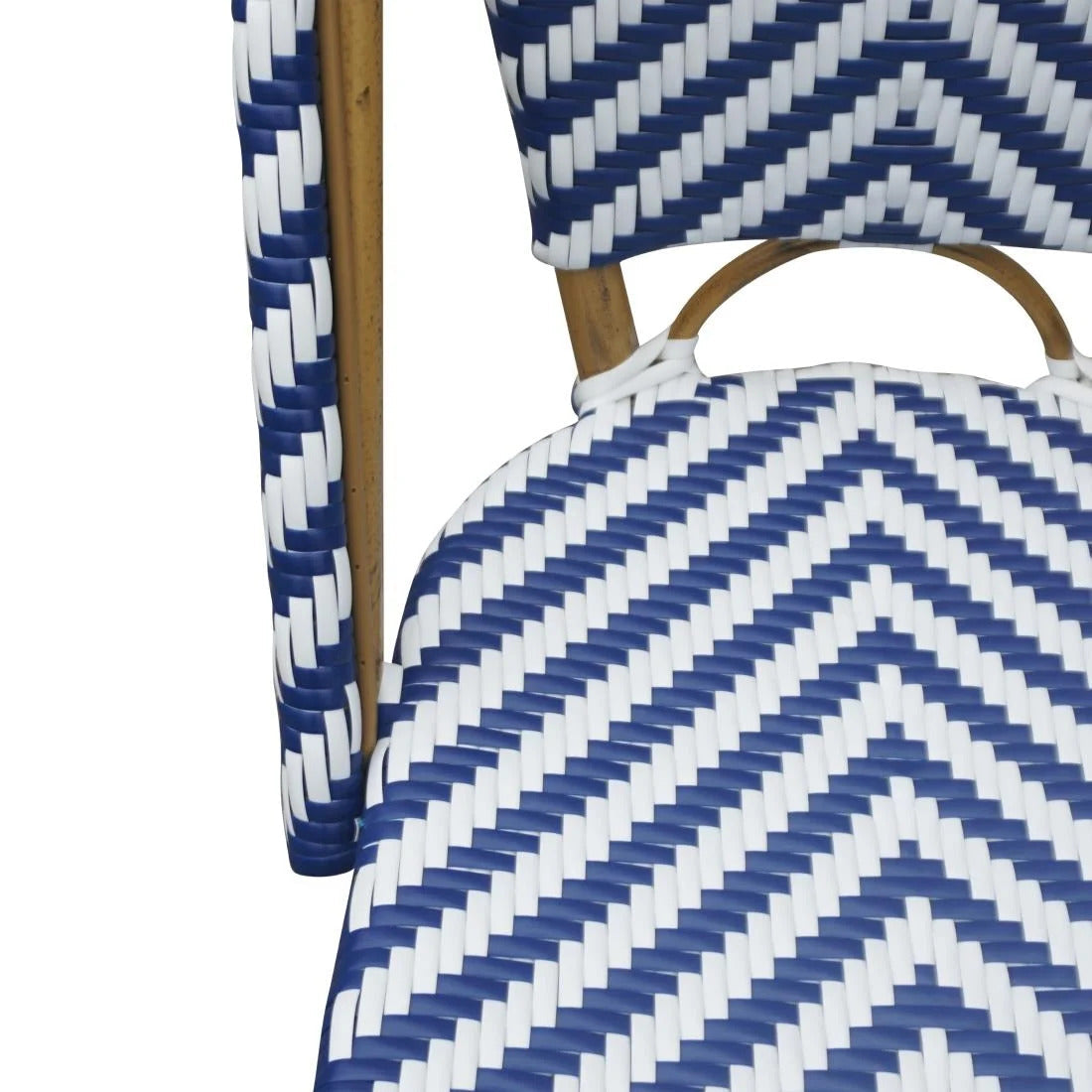 Bolero Parisian Style Rattan Side Chair Blue (Pack of 2) - CH110