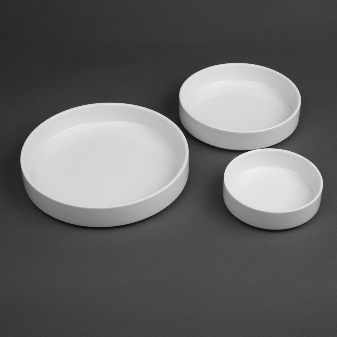 Olympia Whiteware Flat Walled Bowl - 152mm (6 Pack) - CK070