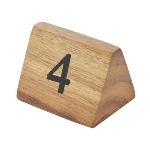 Olympia Acacia Table Number Signs Numbers 1-10 - CL392