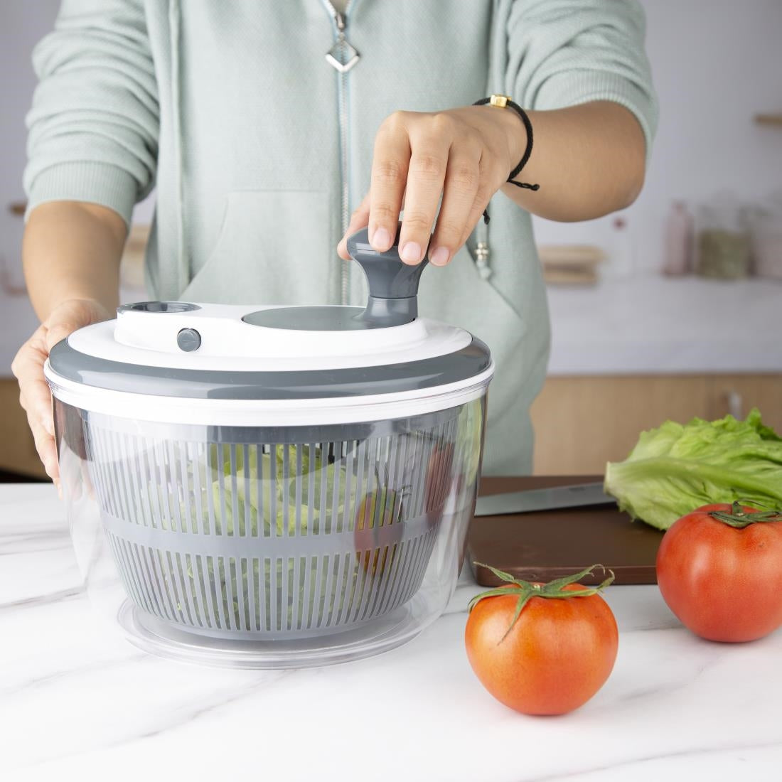 Vogue Salad Spinner Grey 4.5Ltr - HW011