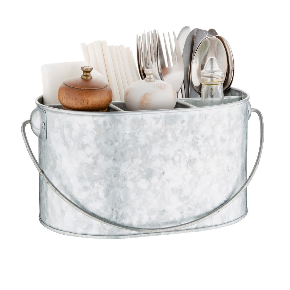 Olympia Galvanised Table Tidy - 135(H)x240(W)x175(D)mm - CN520