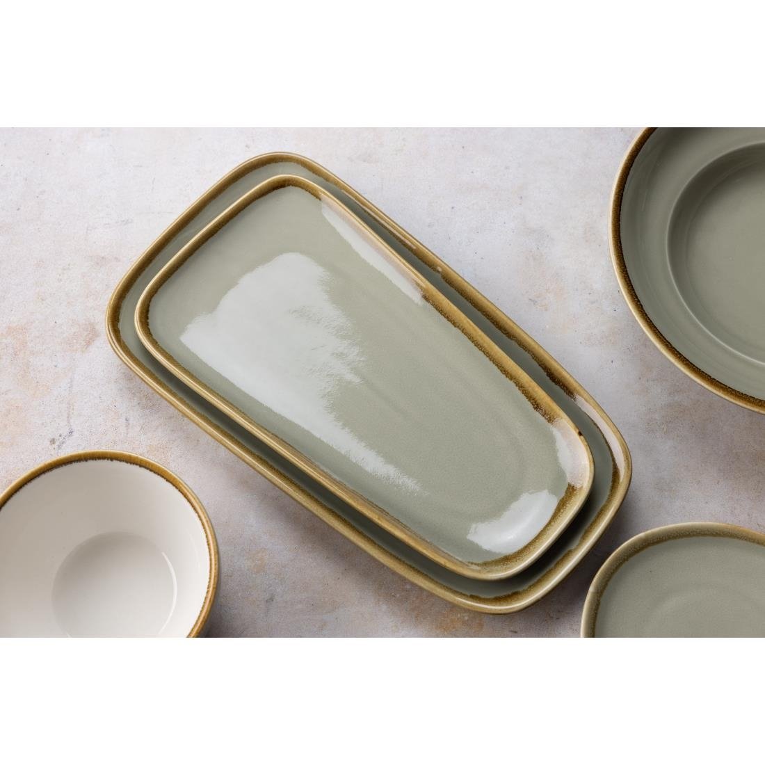 Olympia Kiln Medium Platter Moss 295mm - CP173