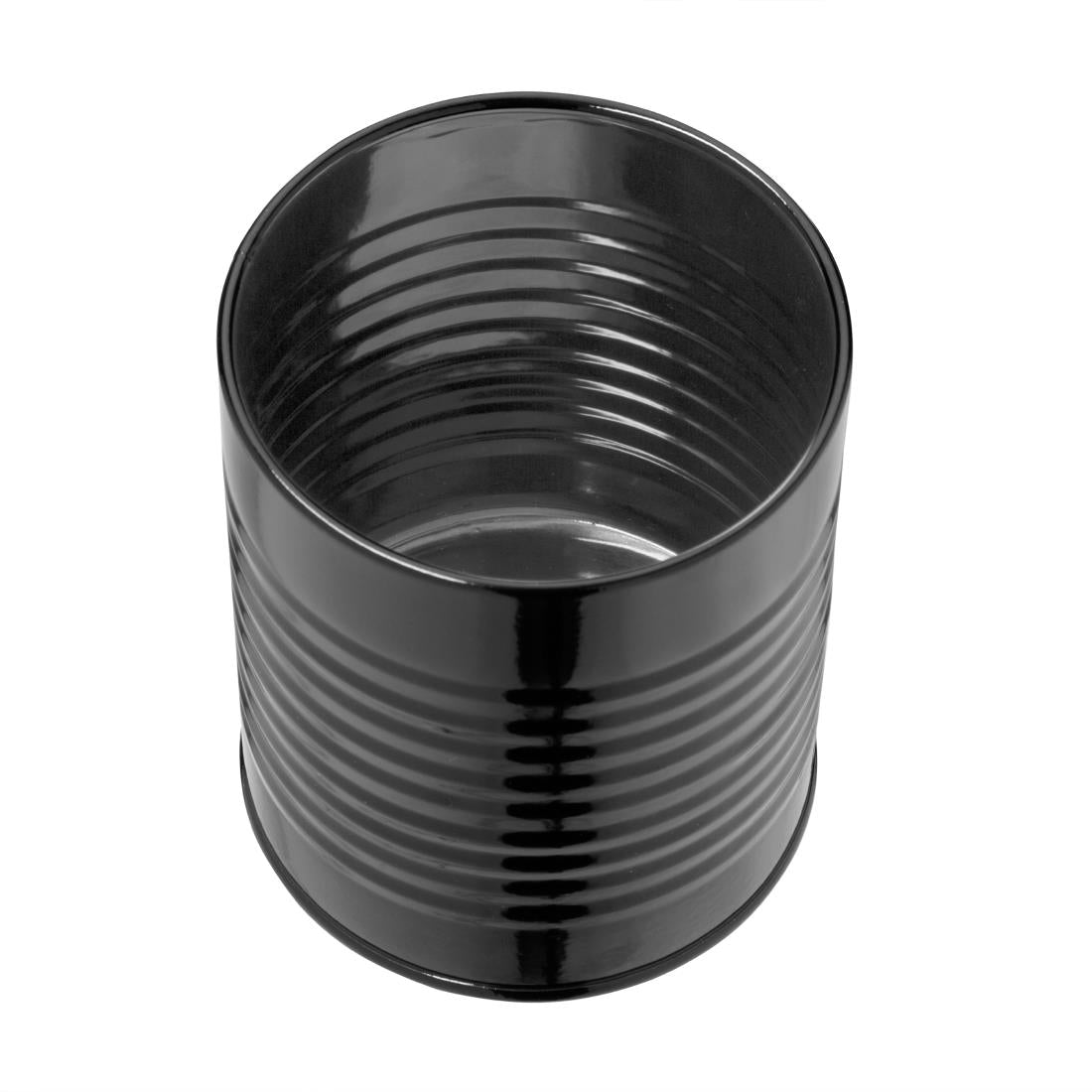 Olympia Tin Can Table Tidy Black - 110(H)x90(W)mm - CP498