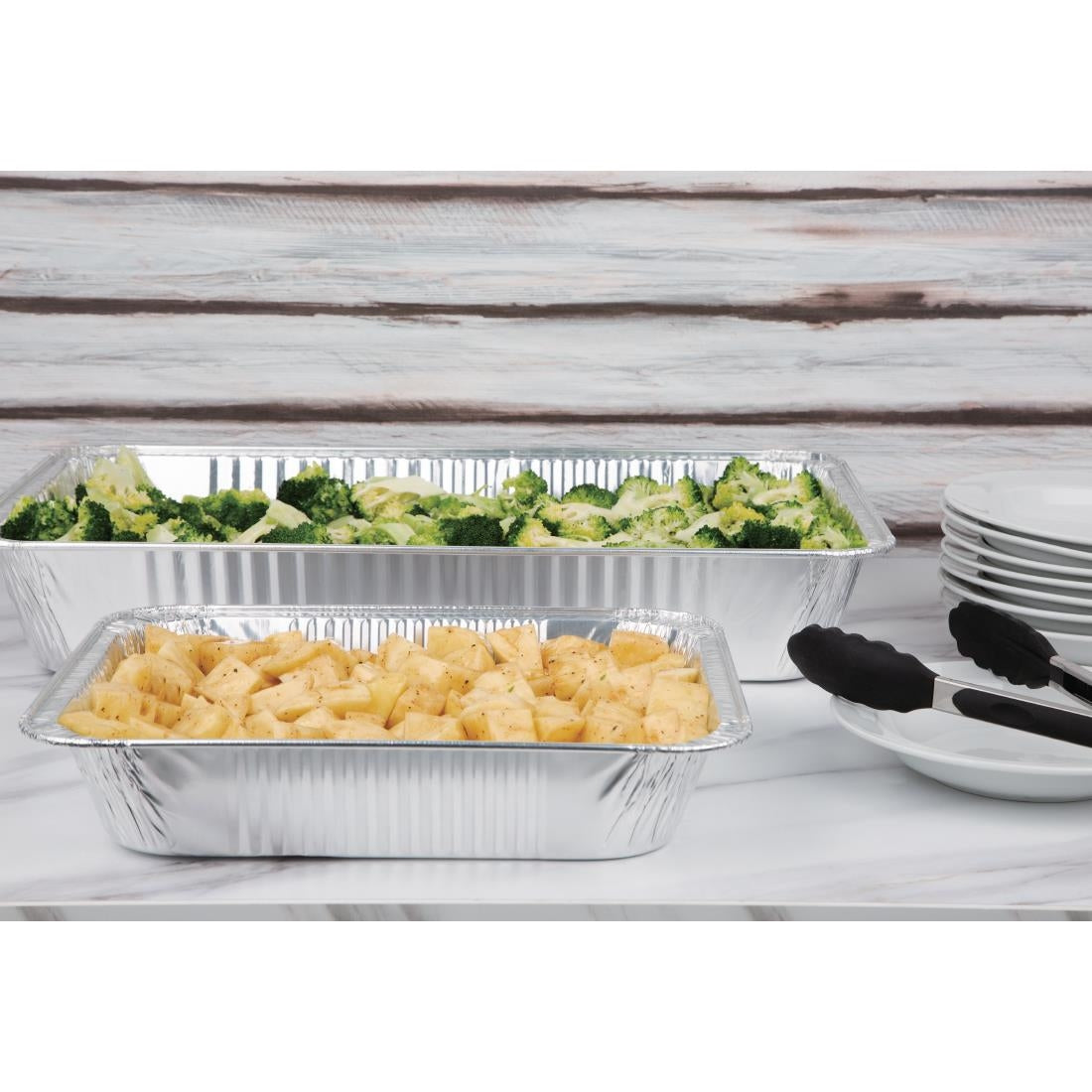Fiesta Green Rectangular Foil Container 1/2 GN (Pack of 5) - CP513